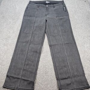 New D&Co Denim Company Womens Gray Wide Leg Utility Jeans Size 22W